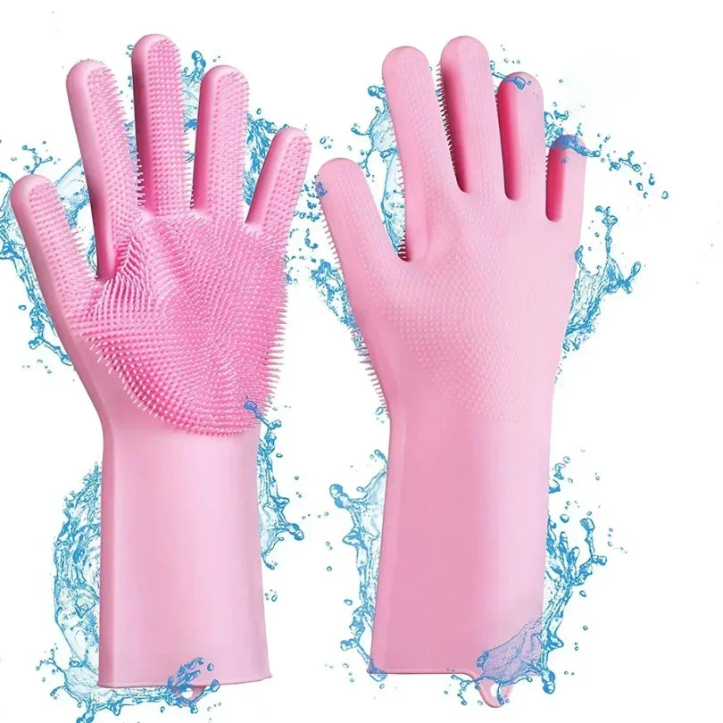 Pet Perks® 4-in-1  Dog Grooming Glove – Bath, Scrub, De-Shed, Clean