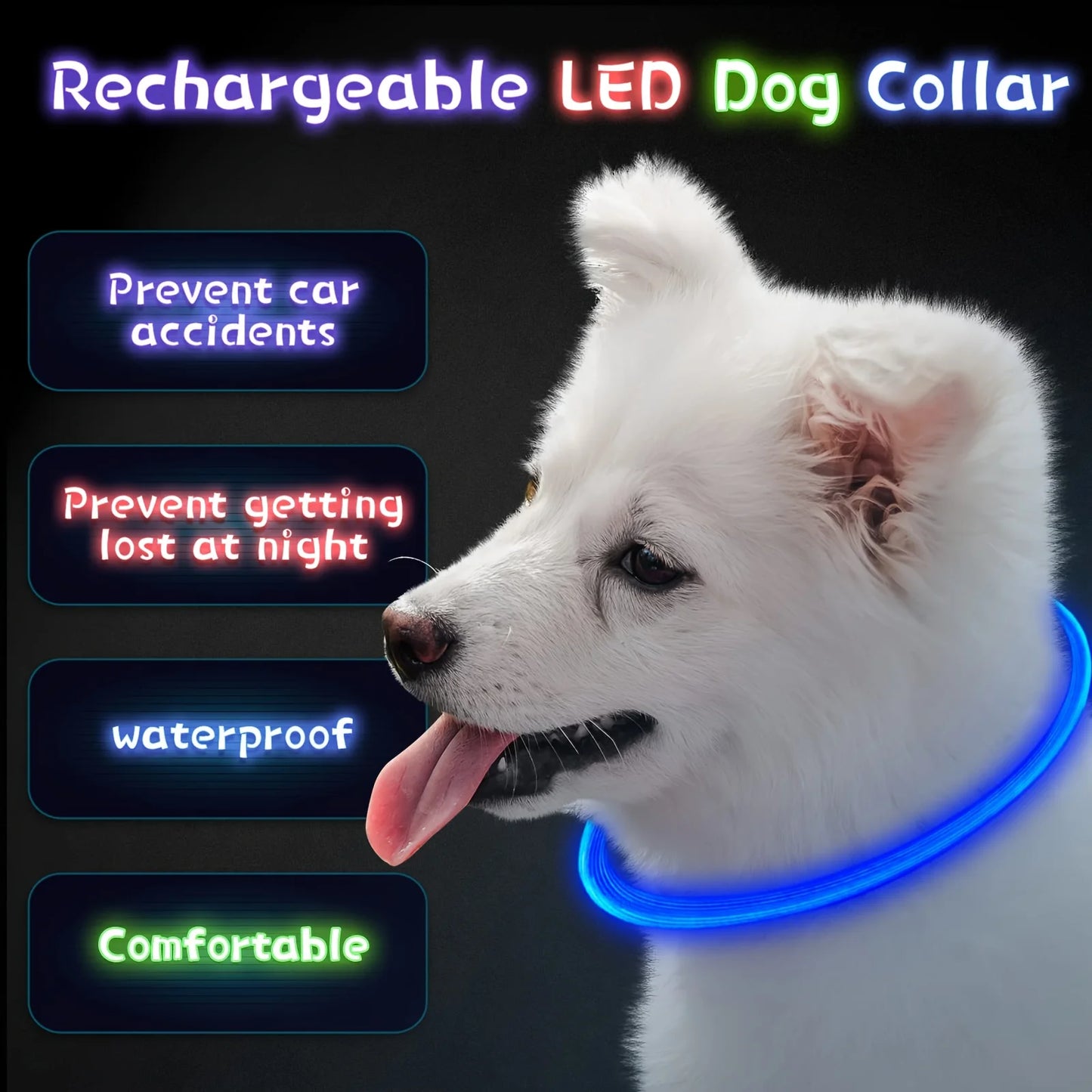 PetPerks Pet Dog LED Light Collar